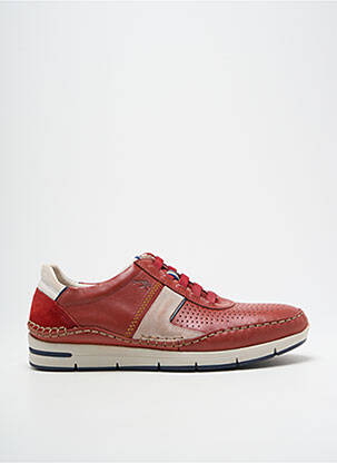 Baskets fermeture elastique bout rond rouge FLUCHOS homme