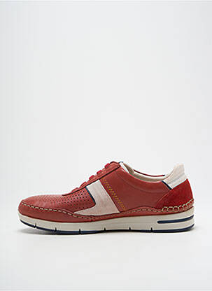 Baskets fermeture elastique bout rond rouge FLUCHOS homme