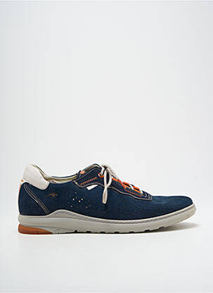 Baskets nubuck bout rond bleu FLUCHOS homme