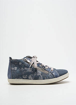 Baskets impression bout rond bleu RIEKER fille