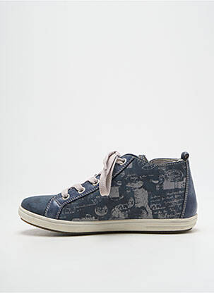 Baskets impression bout rond bleu RIEKER fille