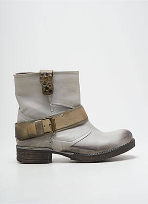 Bottines/boots matière lisse talon plat jusqu'à 3cm gris BERTUCHI femme