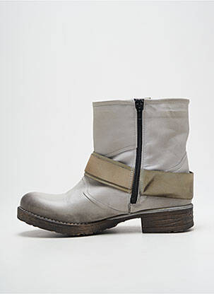 Bottines/boots matière lisse talon plat jusqu'à 3cm gris BERTUCHI femme