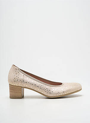 Escarpins tissage satiné talon de 4 à 6cm beige DORKING femme