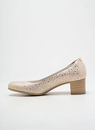 Escarpins tissage satiné talon de 4 à 6cm beige DORKING femme