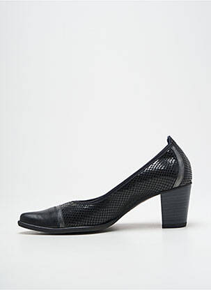 Escarpins tissage satiné talon de 4 à 6cm noir DORKING femme