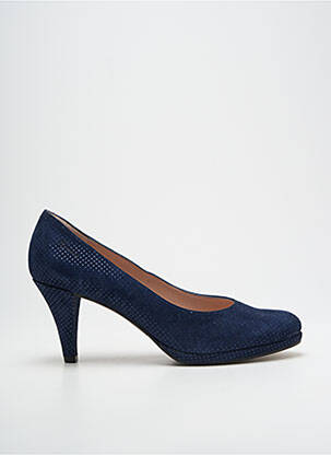 Escarpins nubuck talon de 7 à 9cm bleu DORKING femme