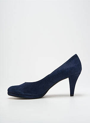 Escarpins nubuck talon de 7 à 9cm bleu DORKING femme