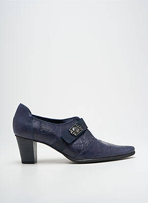 Derbies bout pointu talon de 4 à 6cm bleu DORKING femme