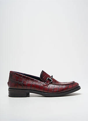 Mocassins tissage satiné talon plat jusqu'à 3cm rouge DORKING femme