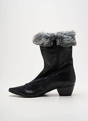 Bottines/boots matière lisse talon de 4 à 6cm noir POMARES VAZQUEZ femme