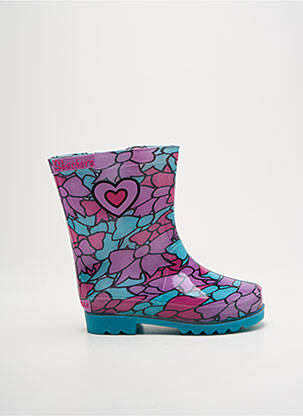 Bottes matière lisse bout rond rose SKECHERS fille