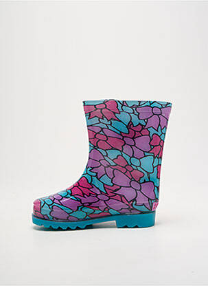 Bottes matière lisse bout rond rose SKECHERS fille