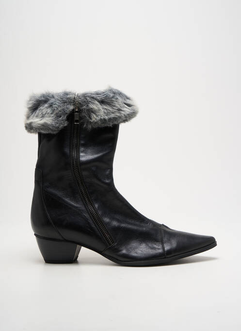 Bottines/boots matière lisse talon de 4 à 6cm noir POMARES VAZQUEZ femme