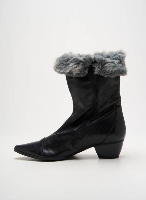 Bottines/boots matière lisse talon de 4 à 6cm noir POMARES VAZQUEZ femme