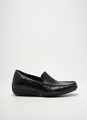 Mocassins tissage satiné bout rond noir MEPHISTO homme