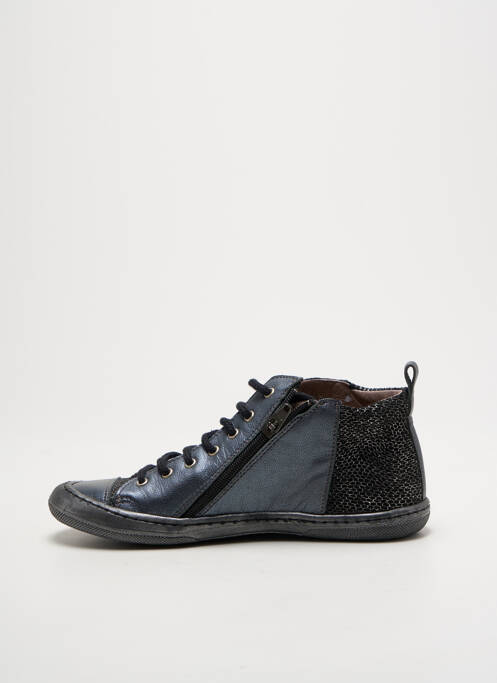 Baskets matière lisse bout rond gris BELLAMY fille