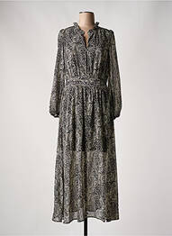 Robe longue manches longues manches longues noir PEACE N'LOVE femme