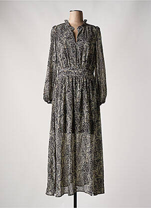Robe longue manches longues manches longues noir PEACE N'LOVE femme