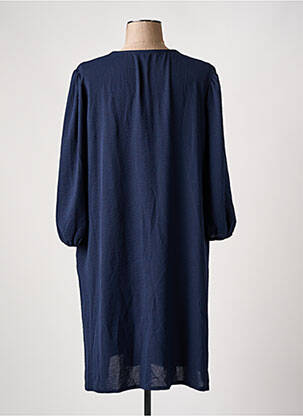 Robe mi-longue manches longues manches longues bleu LE SINGE DE JULIE femme