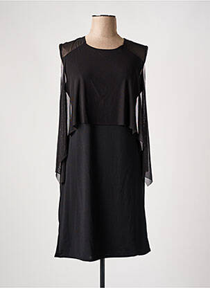 Robe mi-longue sans manche sans manche noir ESPERANCE femme