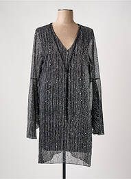 Robe mi-longue manches longues manches longues noir ESPERANCE femme