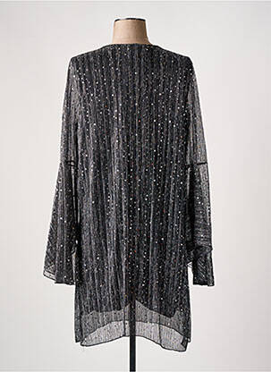 Robe mi-longue manches longues manches longues noir ESPERANCE femme