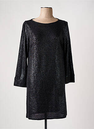 Robe mi-longue manches longues manches longues noir LE SINGE DE JULIE femme