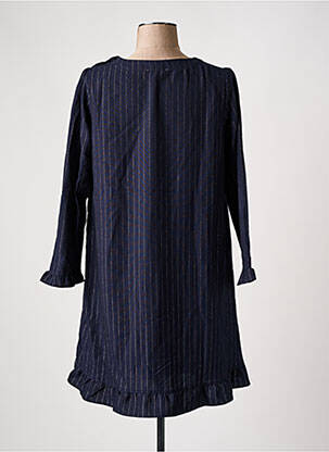 Robe courte manches longues manches longues bleu EMI-JO femme