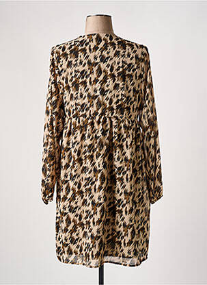 Robe courte manches longues manches longues marron IKOONE&BIANKA femme