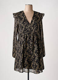 Robe courte manches longues manches longues noir IKOONE&BIANKA femme