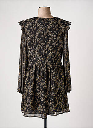 Robe courte manches longues manches longues noir IKOONE&BIANKA femme
