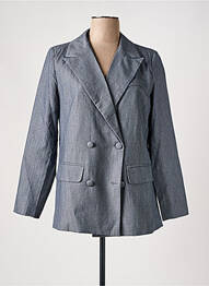 Blazer fausses poches bleu EXQUISS'S femme