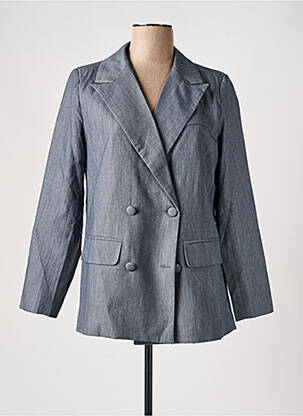 Blazer fausses poches bleu EXQUISS'S femme