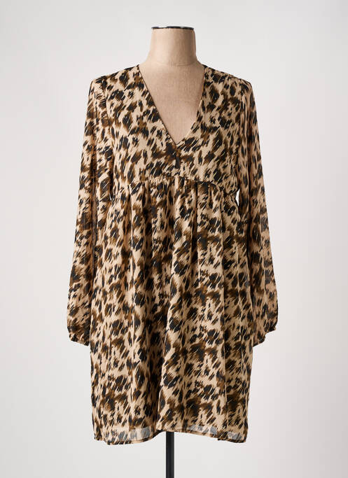 Robe courte marron IKOONE&BIANKA pour femme