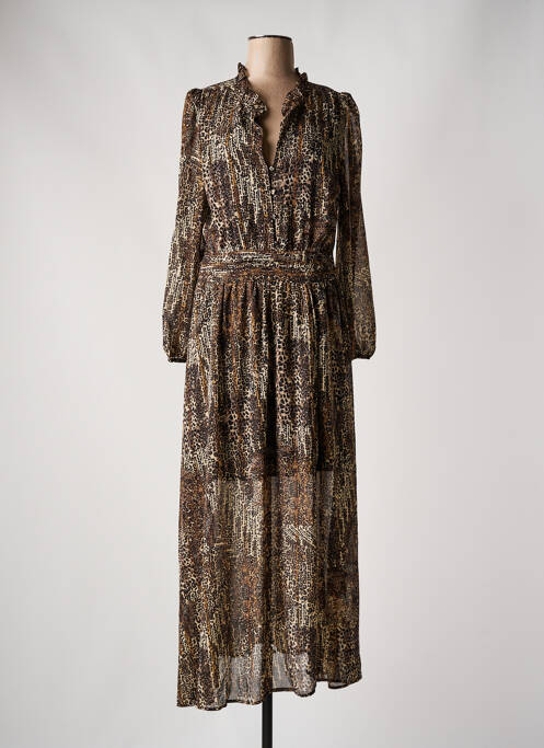 Robe longue marron PEACE N'LOVE pour femme