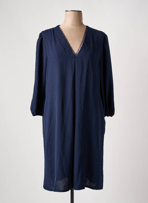 Robe mi-longue bleu LE SINGE DE JULIE pour femme
