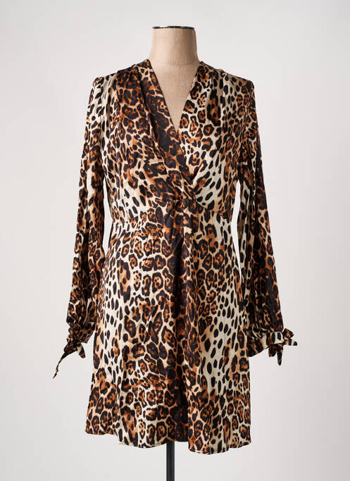 Robe mi-longue marron KEZY pour femme