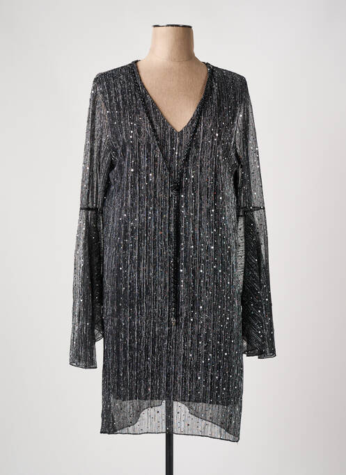 Robe mi-longue noir ESPERANCE pour femme