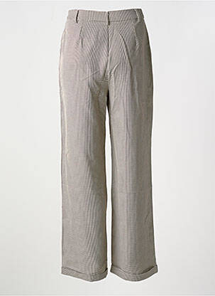 Pantalon large fermeture zippée sous rabat boutonné taille normale beige EXQUISS'S femme