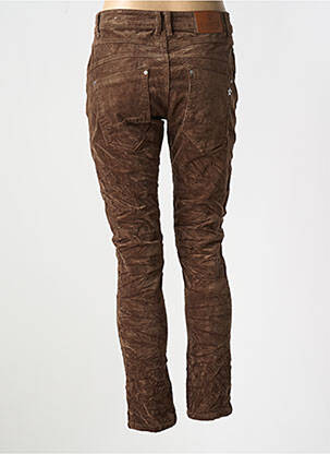 Pantalon slim skinny taille normale marron KAROSTAR femme