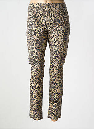 Jeans coupe slim stretch taille normale marron PLACE DU JOUR femme
