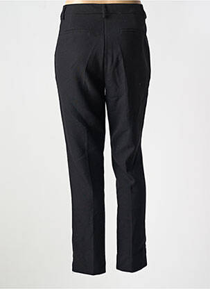 Pantalon chino fermeture zippée sous rabat avec crochet taille normale noir ATTENTIF femme