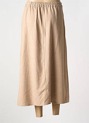 Jupe longue coupe évasée beige EMA BLUE'S femme