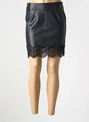 Jupe courte coupe droite noir DROLE DE COPINE femme