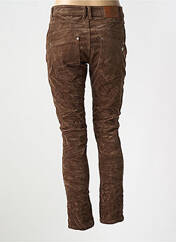 Pantalon slim marron KAROSTAR pour femme seconde vue