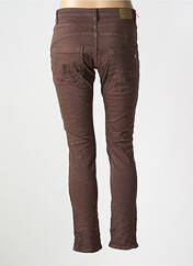 Pantalon slim marron PLACE DU JOUR pour femme seconde vue
