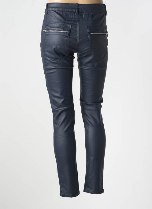 Pantalon slim tissage enduit taille normale bleu MELLY & CO femme