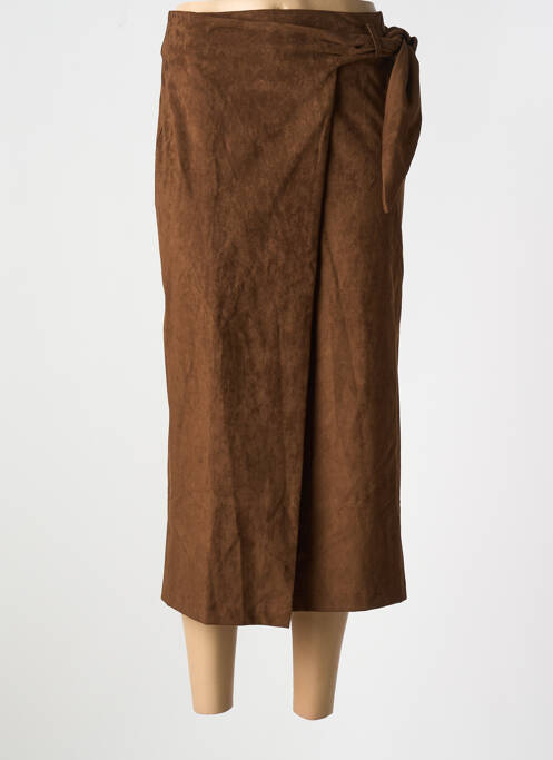 Jupe longue marron ELLI WHITE pour femme