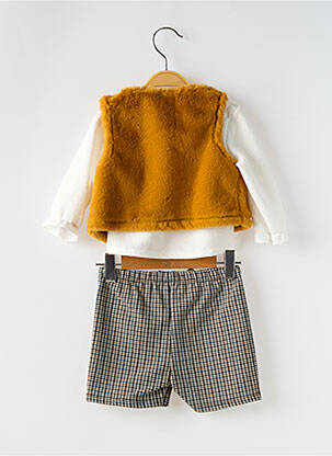 Ensemble pantalon maille fine blanc P'TIT MÔME fille